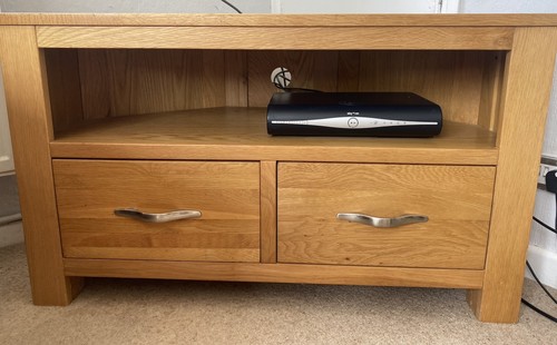 Oak corner unit with 2 - oak,