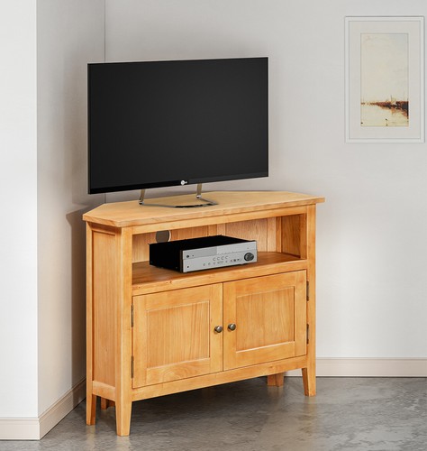 Corner stand small - small, oak