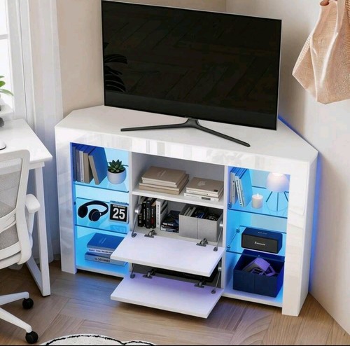 White corner stand rgb led - corner,